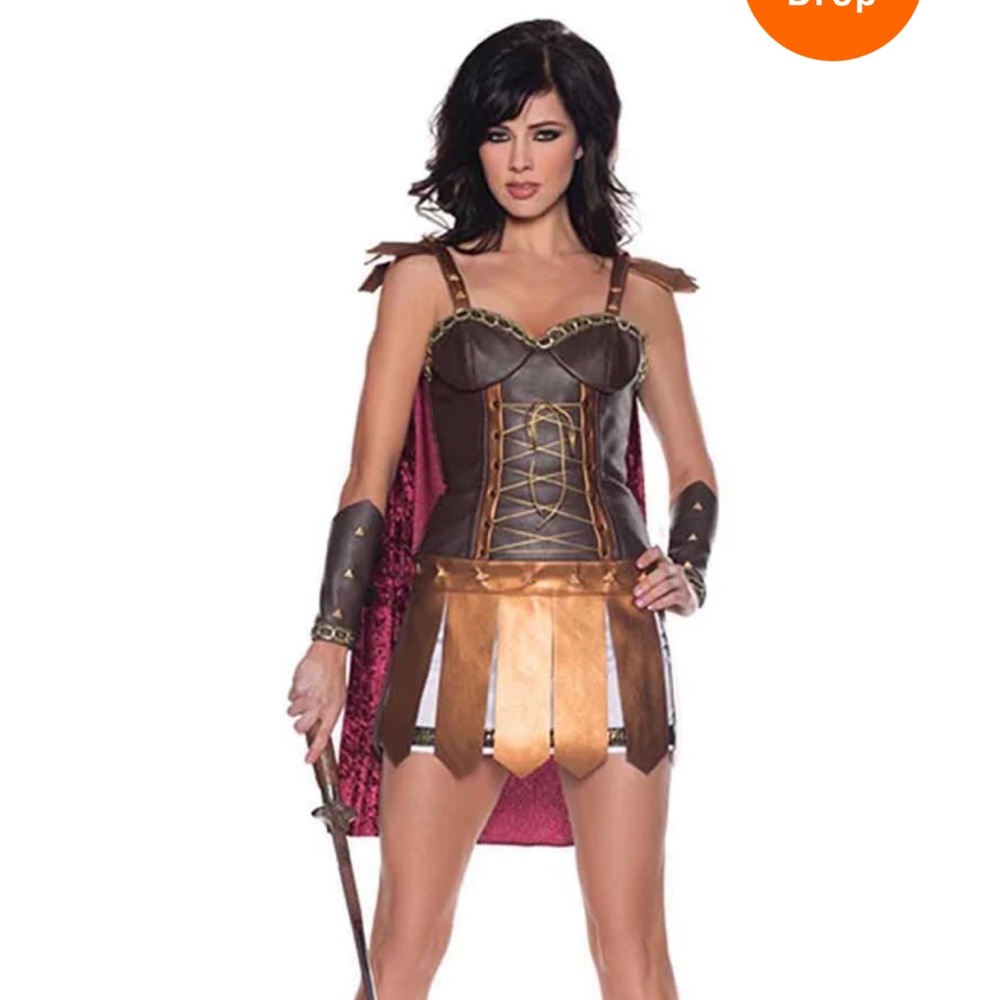 Elegant Womens Warrior Costume-Conquer in style on Halloween! Size Small EUC